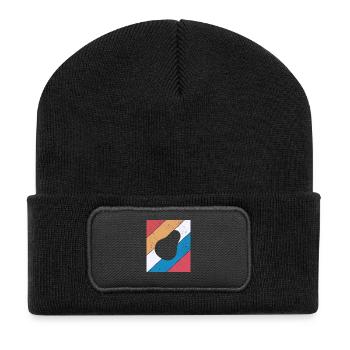 Avocado Vegan Lover Retro Veggie Diet Gift idea - Recycelte Patch Beanie - Schwarz - Vorne