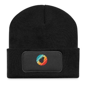 Avocado Vegan Lover Retro Veggie Diet Gift idea - Recycled Patch Beanie - black - Front
