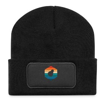 Avocado Vegan Lover Retro Veggie Diet Gift idea - Recycelte Patch Beanie - Schwarz - Vorne