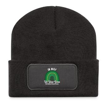 In May We Wear Green Mental Health - Recycled Patch Beanie - dark grey - Front