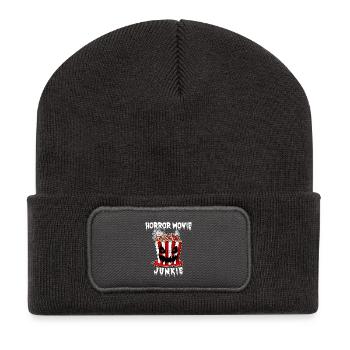 Horror Film Popcorn Horror Film Cinema Movie Night - Recycled Patch Beanie - dark grey - Front