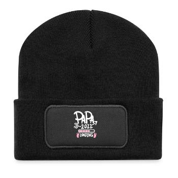 Papa 202 loading Tochter - Recycelte Patch Beanie - Schwarz - Vorne