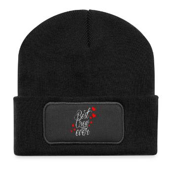 best crew ever! - Recycled Patch Beanie - black - Front