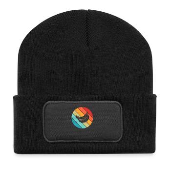Banana Vegan Lover Retro Veggie Fruit Gift idea - Recycelte Patch Beanie - Schwarz - Vorne