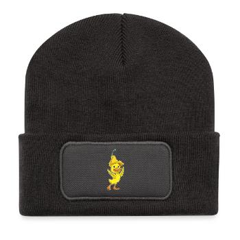Ente Glockenblume - Recycelte Patch Beanie - Dunkelgrau - Vorne