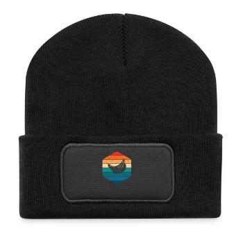 Banana Vegan Lover Retro Veggie Fruit Gift idea - Recycelte Patch Beanie - Schwarz - Vorne