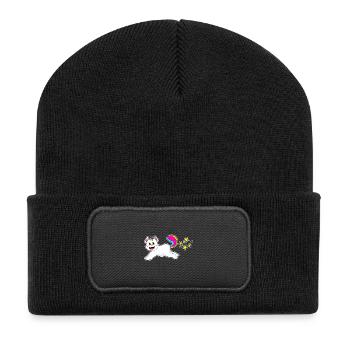 Licorne Chat - Beanie recyclé à patch - noir - Devant