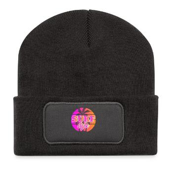 Surf Style - Surfsport - Recycelte Patch Beanie - Dunkelgrau - Vorne
