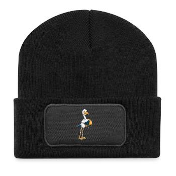 Boule de bowling Storch - Beanie recyclé à patch - noir - Devant