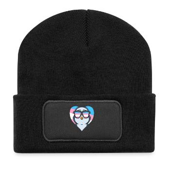 Cadeau pingouin transsexuel transgenre - Beanie recyclé à patch - noir - Devant