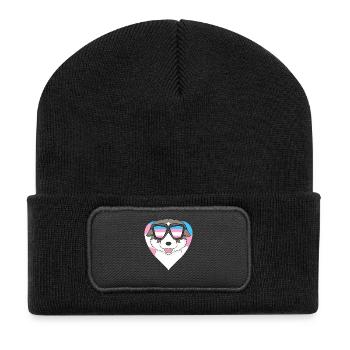 Transgender Transsexual Thai Bangkaew Dog - Recycled Patch Beanie - black - Front