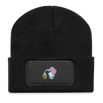 Jardin de plantes Elephant Gardener - Beanie recyclé à patch - noir - Devant