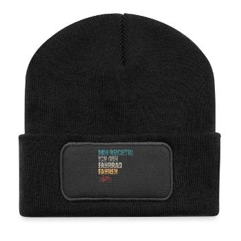 Fahrrad - Recycelte Patch Beanie - Schwarz - Vorne