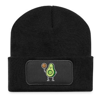 Funny Avocado Basketball Basketball Player Keto - Recycled Patch Beanie - black - Front