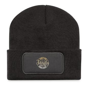 Familie Wertschätzung Ain't No Family - Recycelte Patch Beanie - Dunkelgrau - Vorne