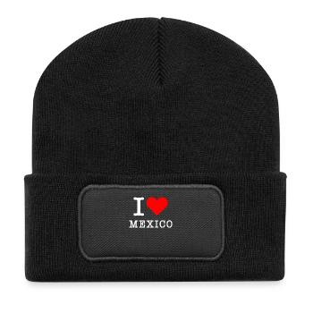 I Love Mexico Love Mexico Cinco De Mayo Mexicans - Recycled Patch Beanie - black - Front