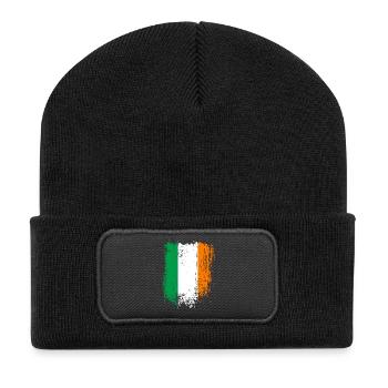 Drapeau tricolore irlandais en détresse - Beanie recyclé à patch - noir - Devant