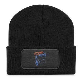 DarssCoast WINDSURFING - SURFER WINDSURFER - Recycelte Patch Beanie - Schwarz - Vorne