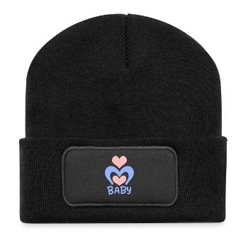 Baby Heart - Corps de bébé - Beanie recyclé à patch - noir - Devant