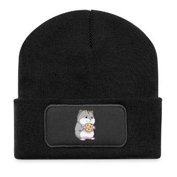 Hamster Cookie - Beanie recyclé à patch - noir - Devant