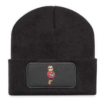 Bureau des documents du secrétaire paresseux - Beanie recyclé à patch - charbon - Devant