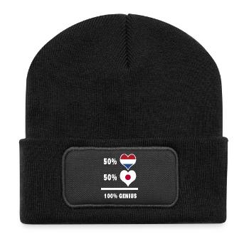 Le Japon et les Pays-Bas génie / GIFT - Beanie recyclé à patch - noir - Devant