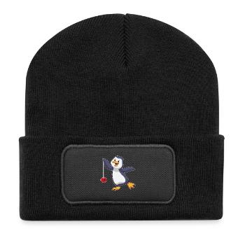 Yo-Yo Pingouin - Beanie recyclé à patch - noir - Devant