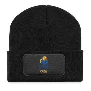 Canard en caoutchouc Équipage de canard en caoutchouc - Beanie recyclé à patch - noir - Devant
