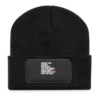 Désolé je suis fabuleux - Beanie recyclé à patch - noir - Devant
