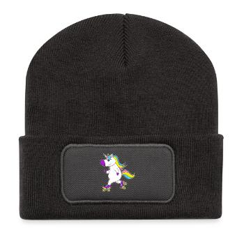 Patins à roulettes Unicorn - Beanie recyclé à patch - charbon - Devant