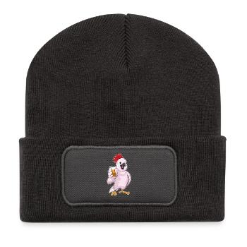 Papagei Saft - Recycelte Patch Beanie - Dunkelgrau - Vorne
