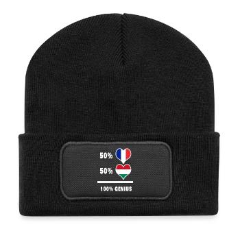 France and Hungary Ingenious / Gift - Recycled Patch Beanie - black - Front