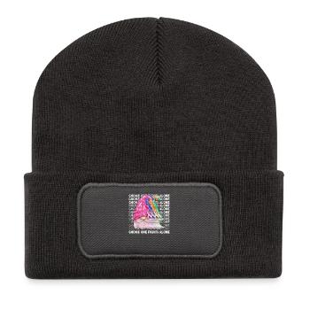 Gnome One Fights Alone Fight Cancer - Recycled Patch Beanie - dark grey - Front
