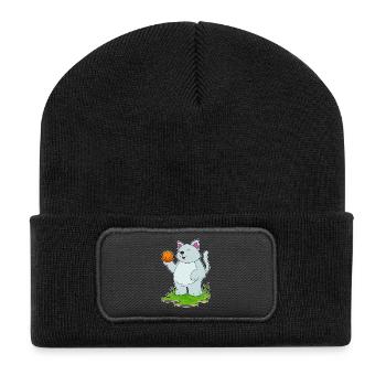 Chat Basketteur Basketteur - Beanie recyclé à patch - noir - Devant