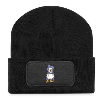 Duck Halloween Witch - Recycled Patch Beanie - black - Front