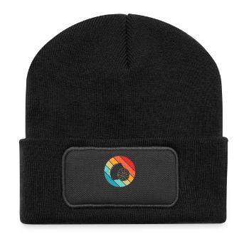 Lemon Fruit Lover Retro Lemonade Gift idea - Recycled Patch Beanie - black - Front
