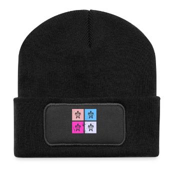Turtle Retro Animal Sea Reptile Gift idea - Recycelte Patch Beanie - Schwarz - Vorne
