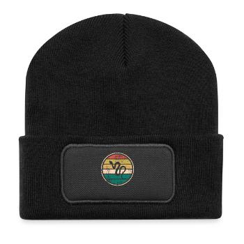 Snake Retro Reptile Python Gift idea - Recycelte Patch Beanie - Schwarz - Vorne