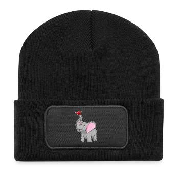 Elephant Flag - Recycled Patch Beanie - black - Front