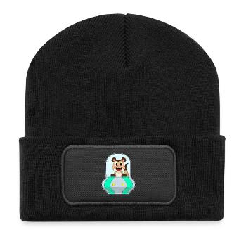 Meerkat Spaceship Space - Recycled Patch Beanie - black - Front