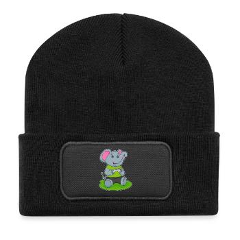 Elephant Gamer Controller - Recycled Patch Beanie - black - Front