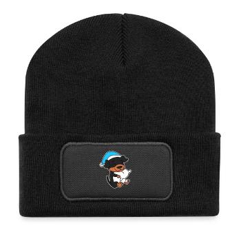 Chien de race Rottweiler - Beanie recyclé à patch - noir - Devant