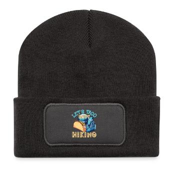 Randonnée Let’s Taco' Bout - Beanie recyclé à patch - charbon - Devant