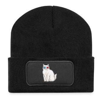 Lunettes pour chat - Beanie recyclé à patch - noir - Devant