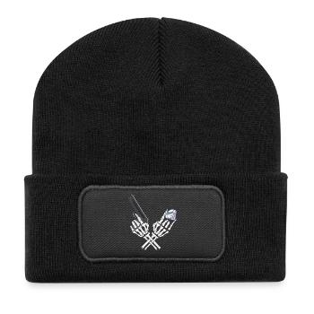Squelette de gangster - Beanie recyclé à patch - noir - Devant