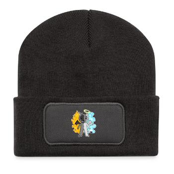 Cat Cat Breed Burma - Angel and Devil - Recycled Patch Beanie - dark grey - Front
