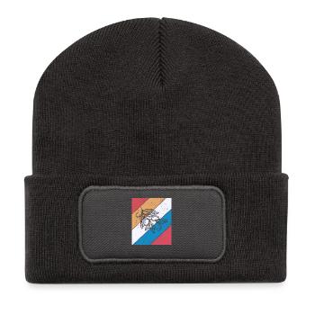 Olive food oil Retro Vegetarian Gift idea - Recycelte Patch Beanie - Dunkelgrau - Vorne