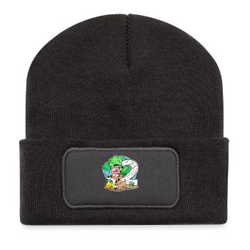 2ème anniversaire Animaux mignons 2 ans - Beanie recyclé à patch - charbon - Devant