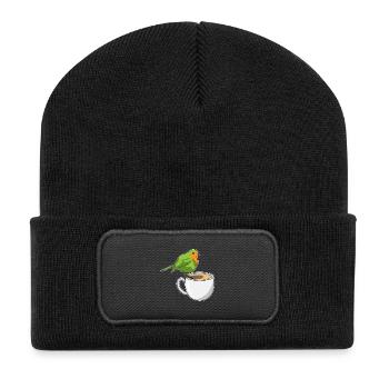 Bird Coffee Mug - Recycled Patch Beanie - black - Front