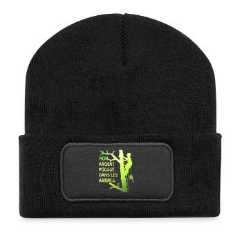 Mon argent pousse dans les arbres pour élagueur - Beanie recyclé à patch - noir - Devant